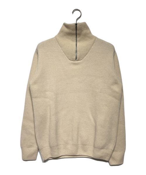 grp（ジーアールピー）grp (ジーアールピー) HALF ZIP KNIT アイボリー サイズ:Sの古着・服飾アイテム