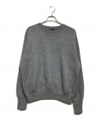 BATONERバトナ―）の古着「FLEECE WOOL BACKLOOP CREW NECK」｜グレー