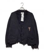 doubletダブレット）の古着「OVERSIZED CUT OFF CARDIGAN」｜チャコールグレー