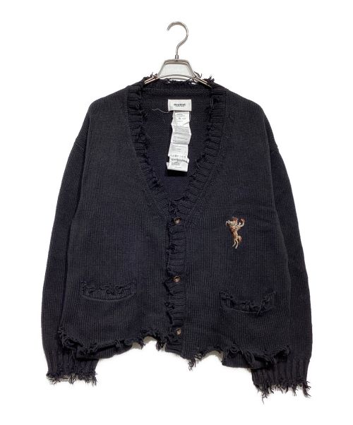 doublet（ダブレット）doublet (ダブレット) OVERSIZED CUT OFF CARDIGAN チャコールグレー サイズ:Lの古着・服飾アイテム