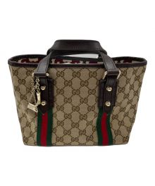 GUCCI（グッチ）の古着「GGキャンバスミニトートバッグ」｜ブラウン