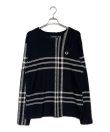 FRED PERRY（フレッドペリー）の古着「Tartan Sweater」｜ブラック