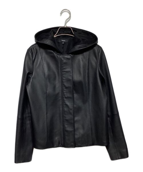 theory（セオリー）theory (セオリー) Soft Leather Zip Up JKT ブラック サイズ:Sの古着・服飾アイテム