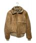 GARSEL（ガゼル）の古着「Suede and Shearling Lamb Bomber Jacket」｜ベージュ