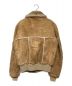 GARSEL (ガゼル) Suede and Shearling Lamb Bomber Jacket ベージュ サイズ:40：10000円