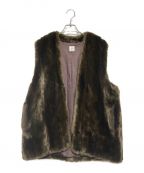 6(ROKU) BEAUTY&YOUTHロク ビューティーアンドユース）の古着「FAKE MINK FUR VEST(フェイク ミンク ファー ベスト)」｜ブラウン