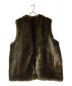 6(ROKU) BEAUTY&YOUTH (ロク ビューティーアンドユース) FAKE MINK FUR VEST(フェイク ミンク ファー ベスト) ブラウン サイズ:36：15000円