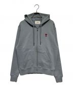 amiアミ）の古着「Zipped De Coeur Hoodie」｜スカイブルー