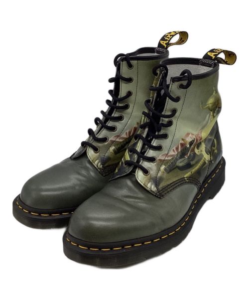 Dr.Martens（ドクターマーチン）Dr.Martens (ドクターマーチン) THE NATIONAL GALLERY (ナショナル・ギャラリー) 8ホールブーツ グリーン サイズ:10の古着・服飾アイテム