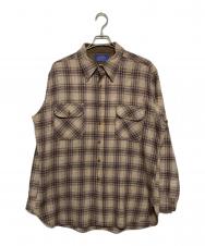 PENDLETON (ペンドルトン) 80'S ウールチェックシャツ ブラウン サイズ:XL