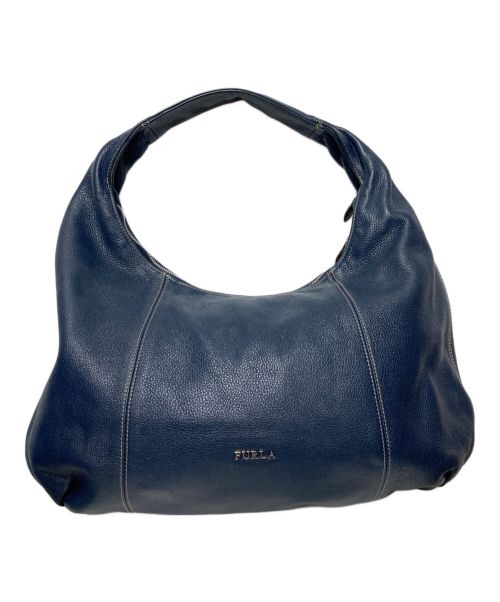 FURLA（フルラ）FURLA (フルラ) レザーワンショルダーバッグ ブルーの古着・服飾アイテム