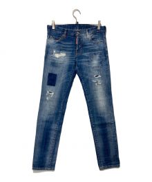 DSQUARED2（ディースクエアード）の古着「Slim Jean ダメージ加工デニムパンツ」｜インディゴ