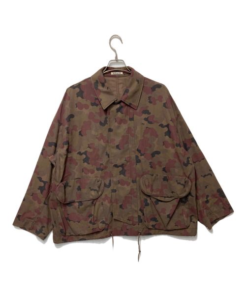 AURALEE（オーラリー）AURALEE (オーラリー) WASHED FINX CAMOFLAGE TWILL GABARDINE BLOUSON ブラウン サイズ:3の古着・服飾アイテム