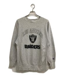 Champion REVERSE WEAVE（チャンピオン リバース ウィーブ）の古着「90’s LOS ANGELES RAIDERS リバースウィーブスウェット」｜グレー