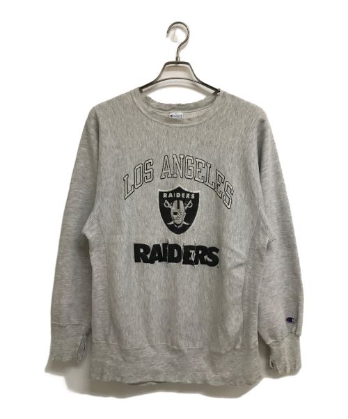 Champion REVERSE WEAVE（チャンピオンリバースウィーブ）Champion REVERSE WEAVE (チャンピオンリバースウィーブ) 90’s LOS ANGELES RAIDERS リバースウィーブスウェット グレー サイズ:Lの古着・服飾アイテム