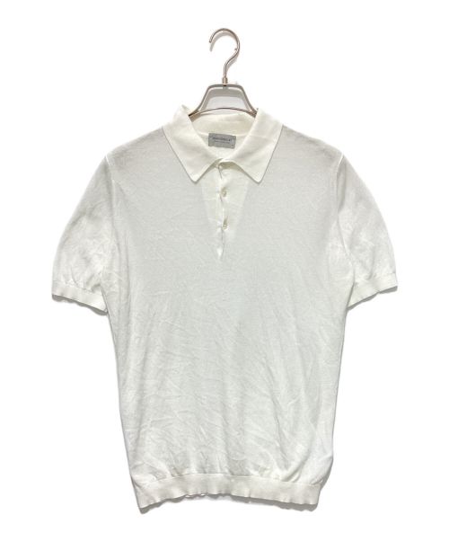 JOHN SMEDLEY（ジョンスメドレー）JOHN SMEDLEY (ジョンスメドレー) シーアイランドコットンポロシャツ ホワイト サイズ:Mの古着・服飾アイテム