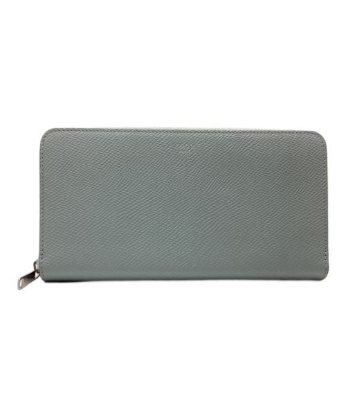 CELINE（セリーヌ）CELINE (セリーヌ) LARGE ZIPPED WALLET IN GRANED CALFSKIN ライトグレー サイズ:実寸サイズをご参照ください。の古着・服飾アイテム