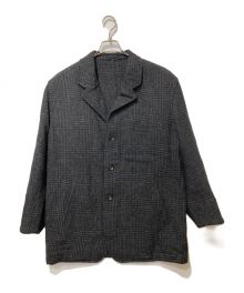 COMME des GARCONS HOMME PLUS（コムデギャルソンオムプリュス）の古着「グレンチェックウールテーラードジャケット」｜ブラック