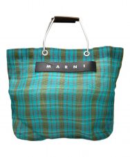 MARNI (マルニ) MARKET BAG グリーン×ブラウン