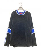 SUPREMEシュプリーム）の古着「22AW Stripe Chenille Sweater」｜ブラック×ブルー