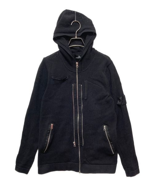 STONE ISLAND（ストーンアイランド）STONE ISLAND (ストーンアイランド) Shadow Project Hooded Knit ブラック サイズ:Mの古着・服飾アイテム