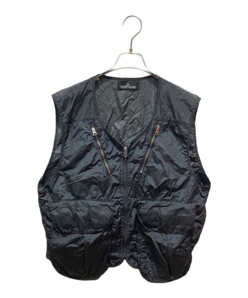 STONE ISLAND（ストーンアイランド）STONE ISLAND (ストーンアイランド) Shadow Project Black Nylon Vest ブラック サイズ:Lの古着・服飾アイテム