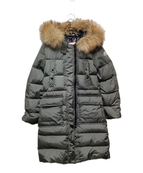 MONCLER（モンクレール）MONCLER (モンクレール) ファー付ダウンコート グレーの古着・服飾アイテム