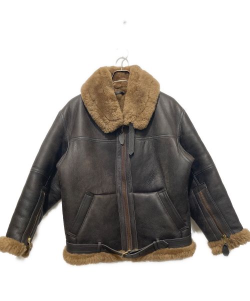 AVIATION LEATHER CRAFT（アヴィエーション レザー クラフト）AVIATION LEATHER CRAFT (アヴィエーション レザー クラフト) B-3 RAF IRVIN JACKET / ムートンジャケット ブラウン サイズ:40の古着・服飾アイテム