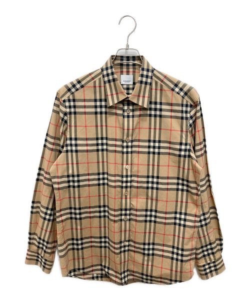 BURBERRY（バーバリー）BURBERRY (バーバリー) ノバチェックロングスリーブシャツ ベージュ サイズ:Mの古着・服飾アイテム