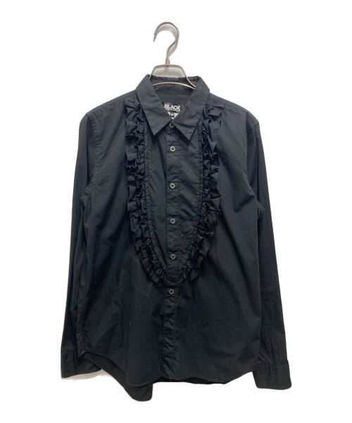 BLACK COMME des GARCONS（ブラック コムデギャルソン）BLACK COMME des GARCONS (ブラック コムデギャルソン) フリルシャツ ブラック サイズ:Mの古着・服飾アイテム