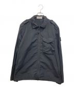 STONE ISLANDストーンアイランド）の古着「SI SHIRT BLOUSON　ナスラン ライト ガーメントダイ ワッペン付き ナイロンジップシャツジャケット」｜ブラック