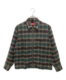 SUPREME（シュプリーム）の古着「Shadow Plaid Flannel Zip Up Shirt」｜グリーン×ブラック