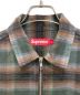 SUPREME (シュプリーム) Shadow Plaid Flannel Zip Up Shirt グリーン×ブラック サイズ:S：24000円