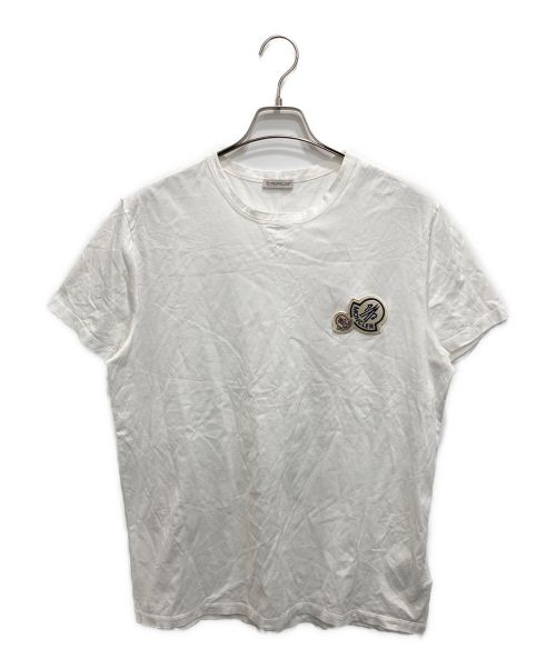 MONCLER（モンクレール）MONCLER (モンクレール) ダブル アイコン ワッペン クルーネック Tシャツ ホワイト サイズ:XLの古着・服飾アイテム