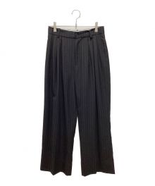 THE ROW（ザ ロウ）の古着「タックウールワイドスラックス/RUFOS PANT」｜ネイビー