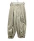 Y's（ワイズ）の古着「BORN PRODUCT COTTON TWILL BACK TUCK PANTS コットンツイル バックタック バルーン パンツ」｜カーキ