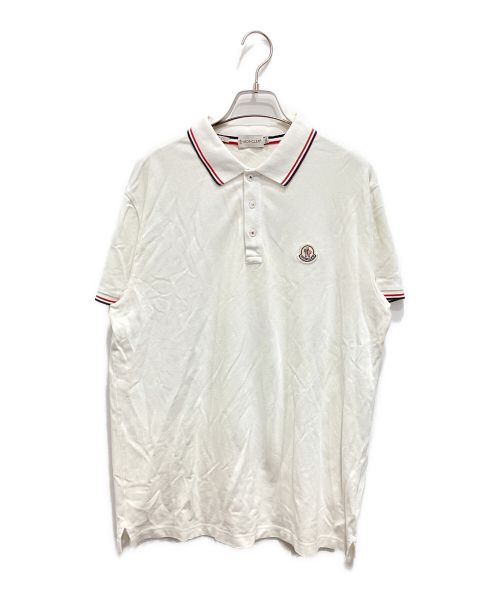 MONCLER（モンクレール）MONCLER (モンクレール) MAGLIA POLO 並行品　ポロシャツ ホワイト サイズ:XXLの古着・服飾アイテム