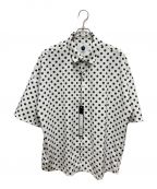 SHAREEFシャリーフ）の古着「DOT PT S/S SHIRTS（ドットSSシャツ）」｜ホワイト×ブラック