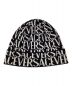 GIANNI VERSACE（ジャンニヴェルサーチ）の古着「ALLOVER RIBBED KNIT Beanie　ビーニー　ニット帽」｜ブラック