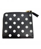 COMME des GARCONSコムデギャルソン）の古着「POLKA DOTS PRINTED ZIP Wallet」｜ブラック