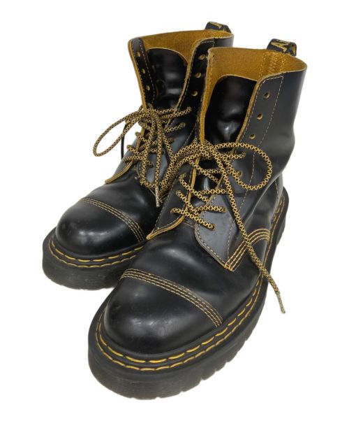 Dr.Martens.（ドクターマーチン）Dr.Martens. (ドクターマーチン) イエローステッチ8ホールブーツ ブラック サイズ:26.5の古着・服飾アイテム