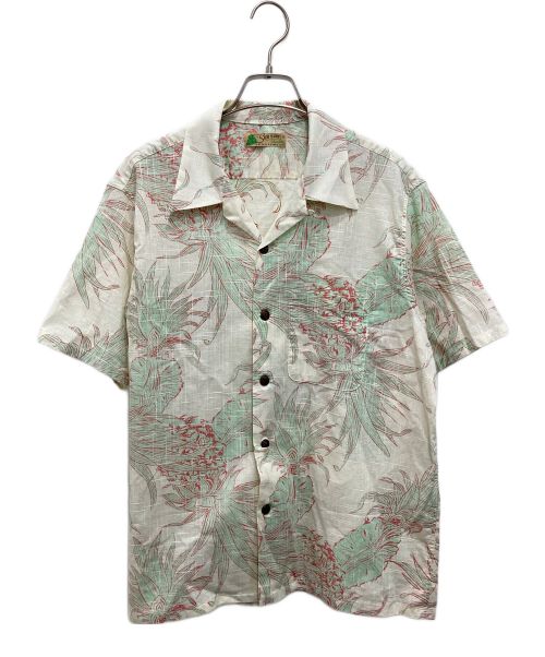 Sun Surf（サンサーフ）Sun Surf (サンサーフ) COTTON × LINEN OPEN SHIRT “ISLAND PINEAPPLE” ベージュ サイズ:Mの古着・服飾アイテム