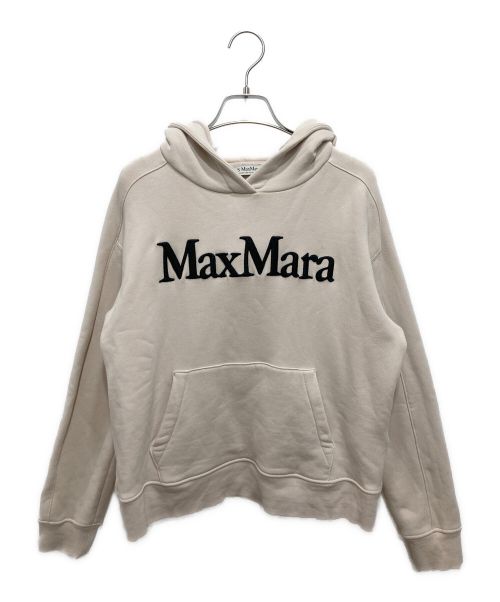 MaxMara（マックスマーラ）MaxMara (マックスマーラ) プルオーバー コットン スウェット フーディ ベージュ サイズ:Mの古着・服飾アイテム