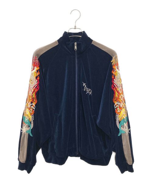 doublet（ダブレット）doublet (ダブレット) CHAOS EMBROIDERY TRACK JACKET／カオス刺繍トラックジャケット／17AW ネイビー サイズ:Sの古着・服飾アイテム