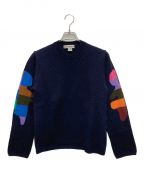 COMME des GARCONS SHIRTコムデギャルソンシャツ）の古着「fully fashioned knit gauge 7／クルーネックニット」｜ネイビー