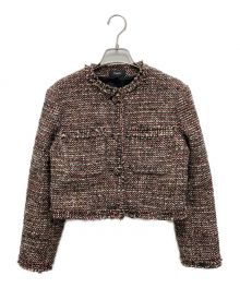 theory（セオリー）の古着「Autumn Tweed SH Crop JKT／01-2304110」｜ブラウン