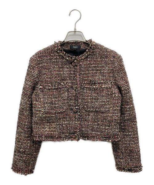 theory（セオリー）theory (セオリー) Autumn Tweed SH Crop JKT／01-2304110 ブラウン サイズ:00の古着・服飾アイテム