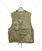 Engineered Garmentsエンジニアド ガーメンツ）の古着「22ss Cover Vest-Leaf Print Cotton Poplin」｜カーキ