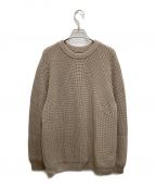 BATONERバトナ―）の古着「シグネチャー クルーネック セーター ニット／SIGNATURE CREW NECK」｜ベージュ