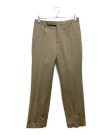 AURALEE（オーラリー）の古着「ウールキッドモヘアギャバジンナロースラックス／WOOL KID MOHAIR GABARDINE NARROW SLACKS」｜ブラウン